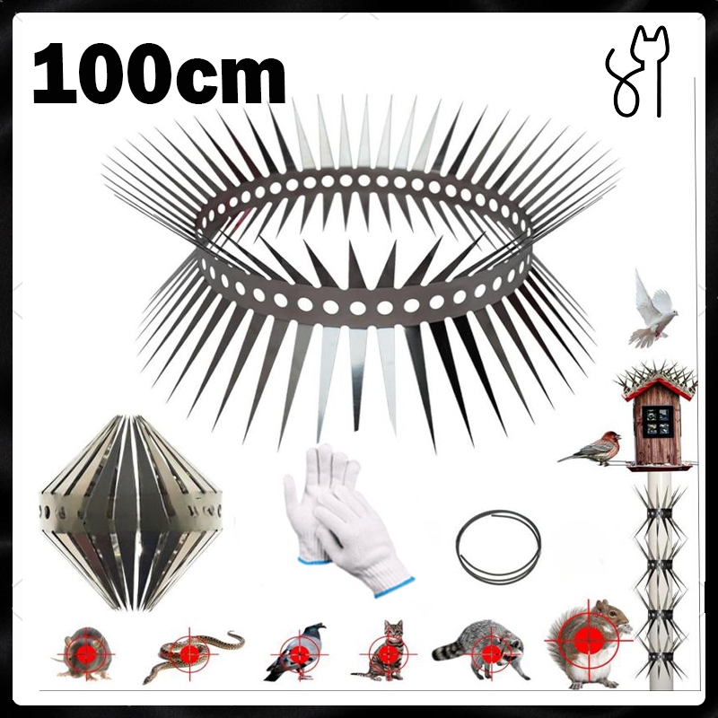 100cm Kawat Anti Tikus Kawat Duri Wall Spike Anti Tikus/Kucing/Maling Panjat Tembok Besi Duri Pagar 