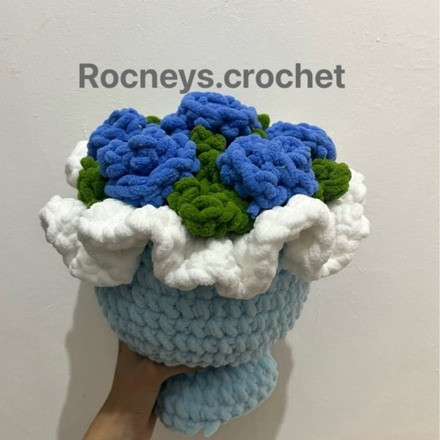 Buket rajutan / Bunga rajut / Buket bunga rajutan / Rose & Sunflowers