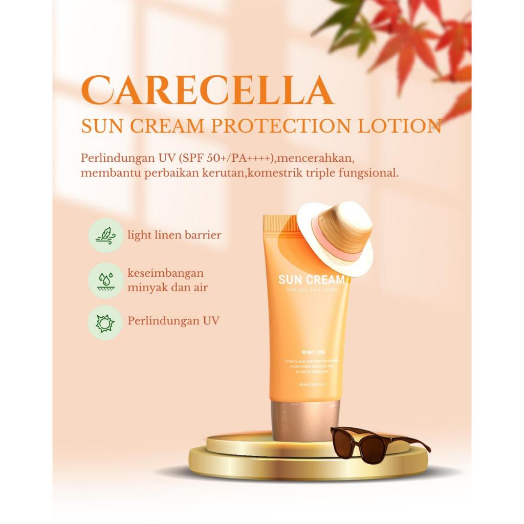 CareCella Sun Cream SPF 50+ PA++++ Mencerahkan Melembabkan Waterbase