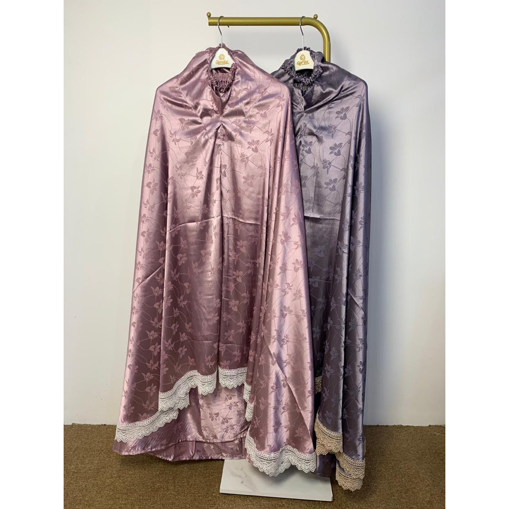 MukenaQonita | Satin Renda Series | Luxury Series | Silk Premium | Mukena Lebaran | Free Pouch Canti