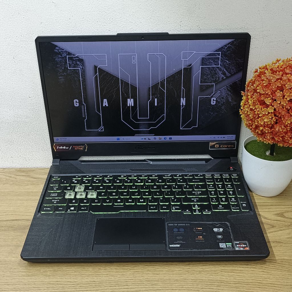 Laptop Second ASUS TUF A15 FA506IC Amd Ryzen 7 4800H Vga RTX 3050 4GB Ram 16GB/Ssd 512GB