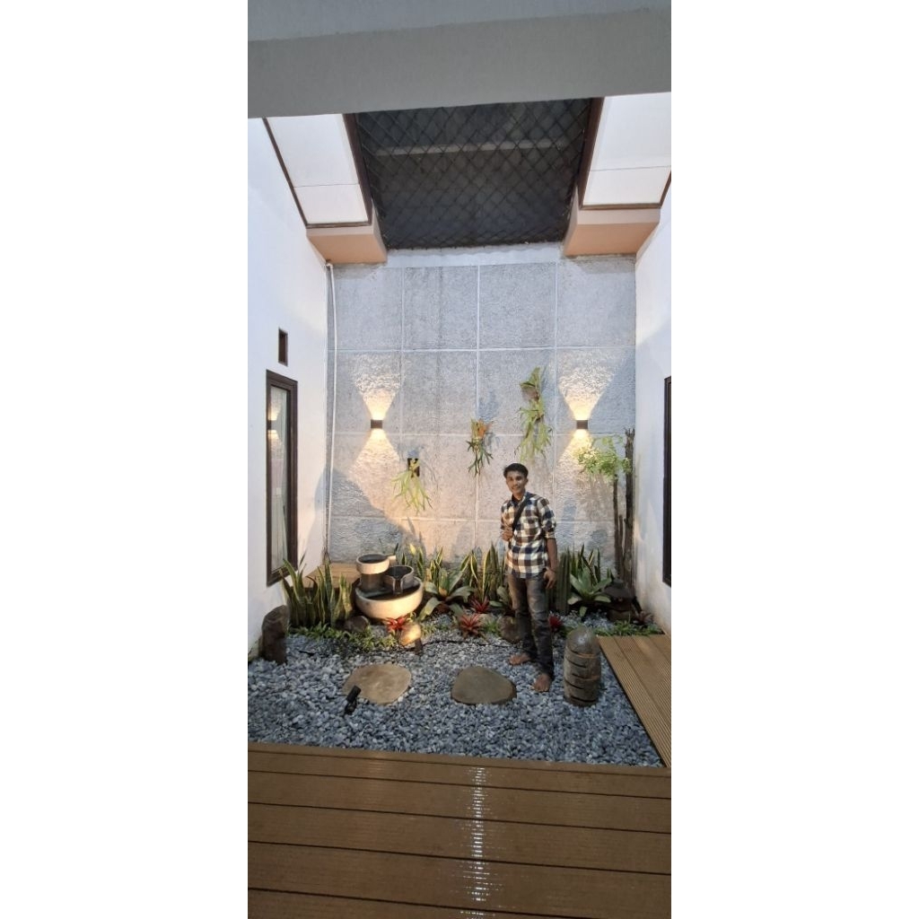 taman kering minimalis/taman batu koral/taman indoor