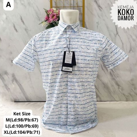 KEMEJA COWOK DAMOR PENDEK ORIGINAL