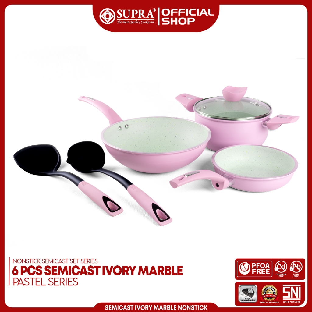 Supra Panci Set 6 Pc Semicast Marble
