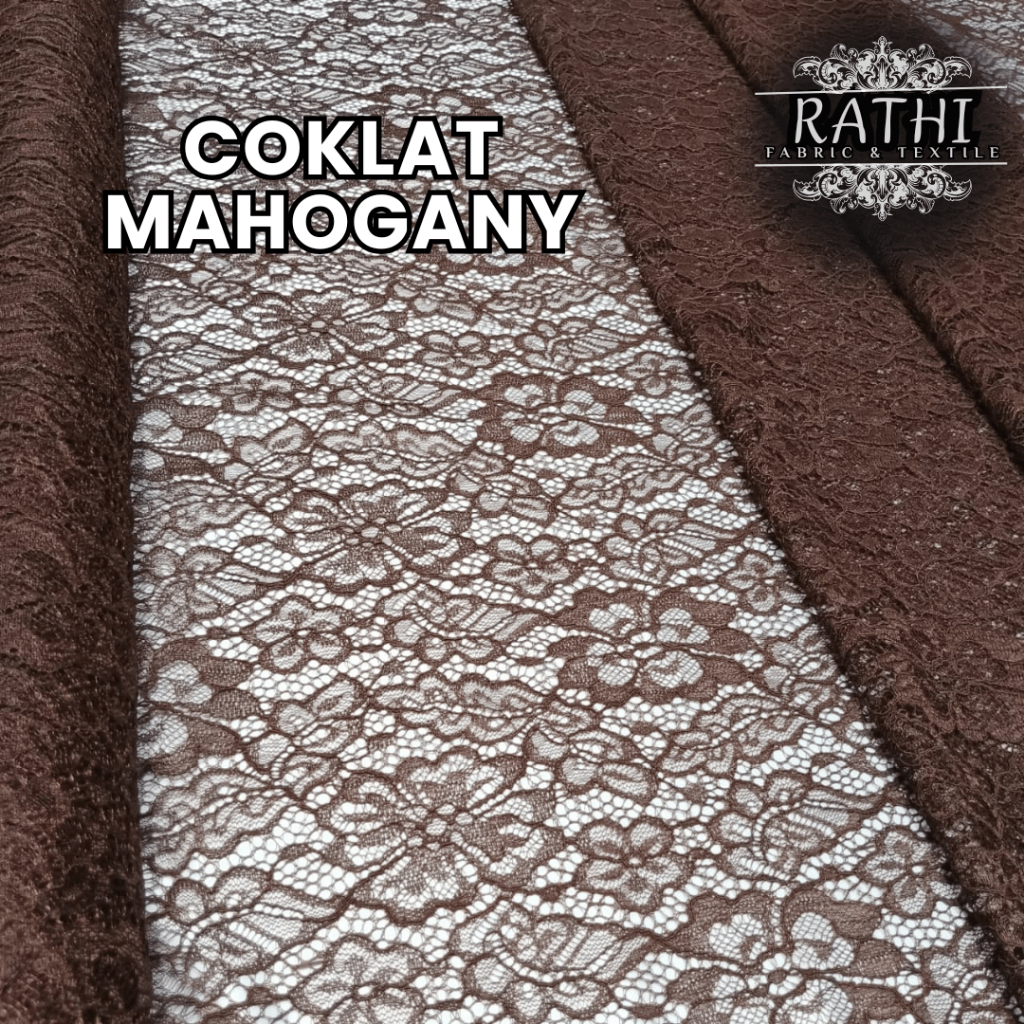 Kain Brukat Cord Tulang Premium Meteran Brokat Lace Halus untuk Bahan Kebaya & Gaun Pesta