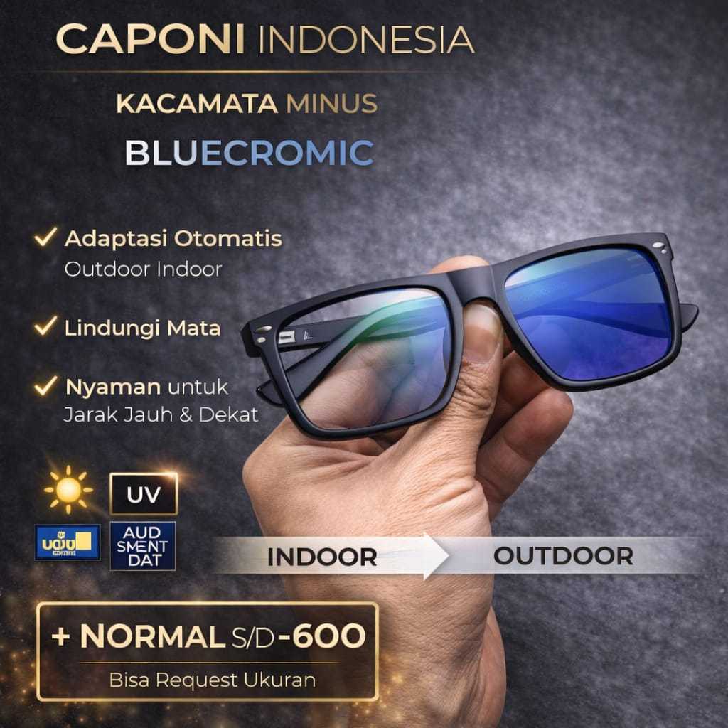 VOLCOM Frame Kacamata Minus Pria Kotak Besar Retro Lensa Photocromic  Bluecromic Anti Radiasi