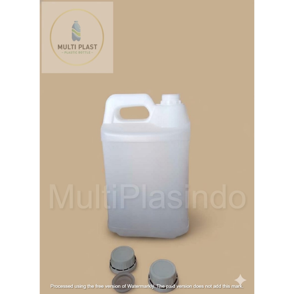 Jerigen 5 Liter HDPE Putih dan Natural