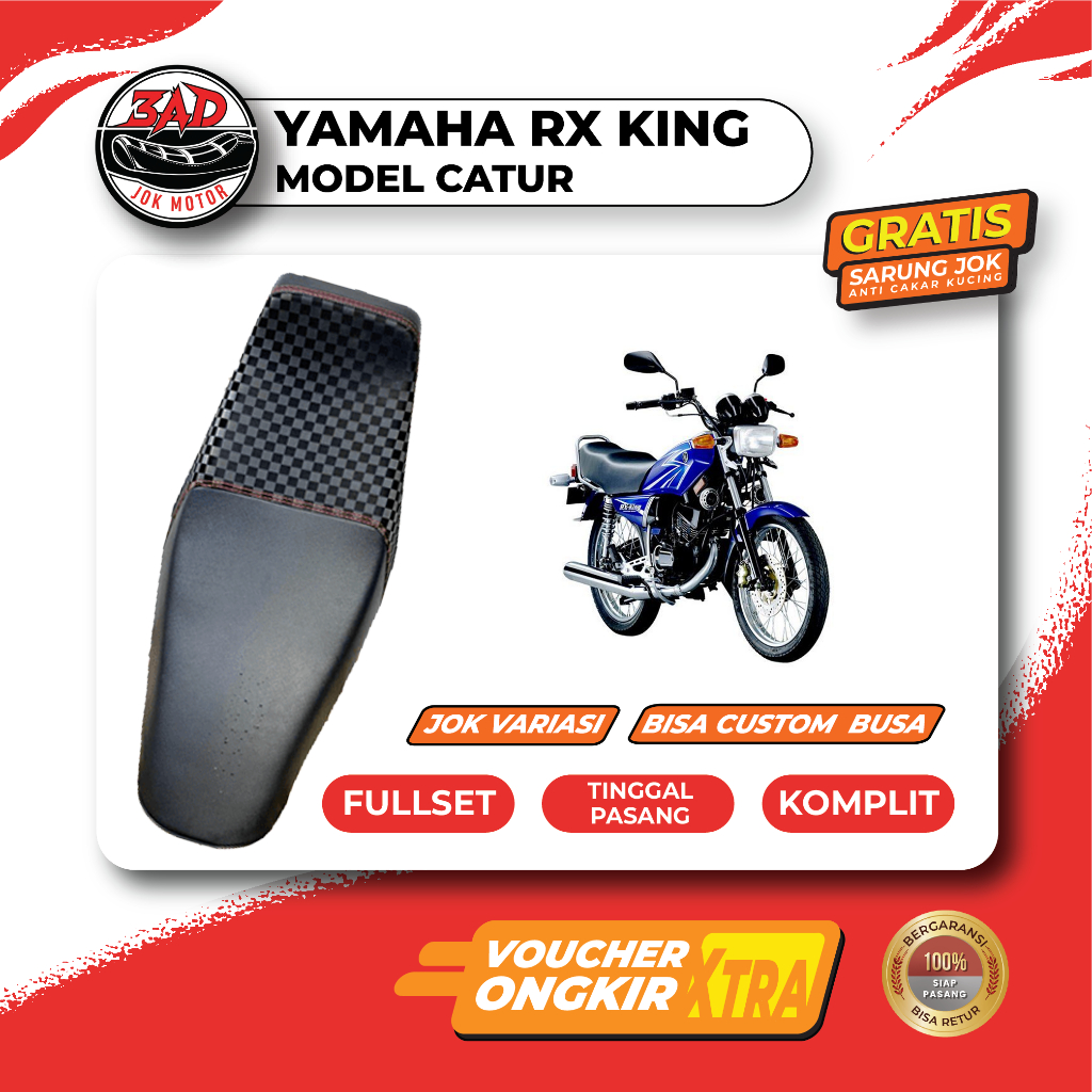 Jok Motor RX King Catur Variasi Fullset Siap Pasang I Jok Yamaha Rx King Variasi
