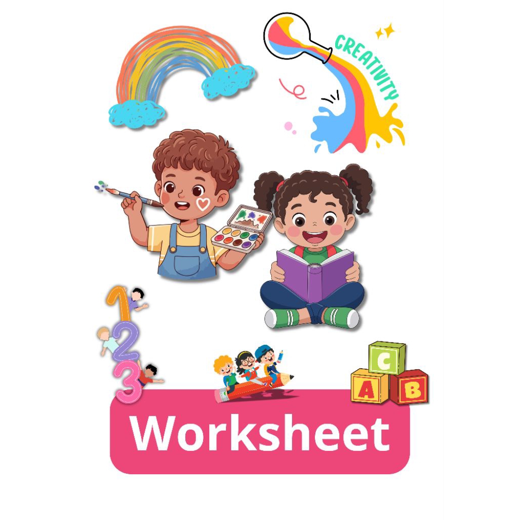 E-Book Worksheet Edukasi Anak PAUD TK | Belajar Menulis, Mewarnai & Motorik Halus (PDF Printable)
