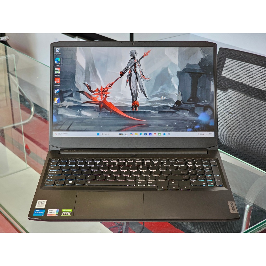 Lenovo ideapad Gaming 3 intel Core i5 Gen 11 Nvidia RTX 3050 165 Hz RGB Gaming Editing dan Rendering