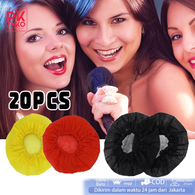 Isi 20 Pcs Cover Mic Disposable Bahan Kain Sarung Mik Higienis untuk KTV dan Live