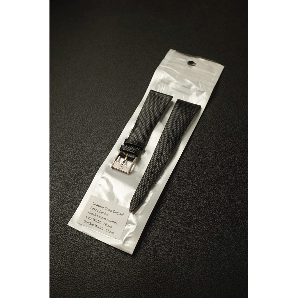 Strap Jam Tangan FAVRE LEUBA Geneve 18mm Lizard Leather Vintage Preloved