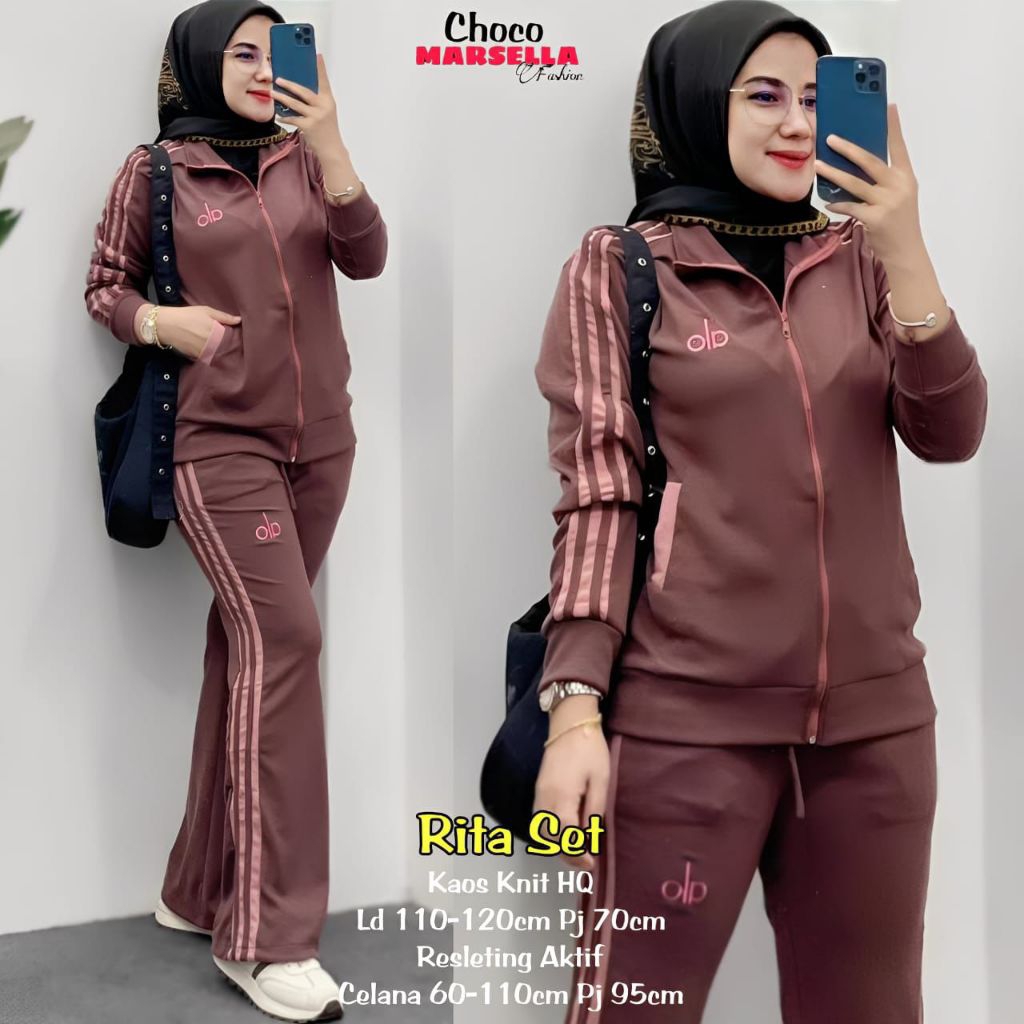 Baju Setelan Wanita Premium Rita Set By Marsella Fashion