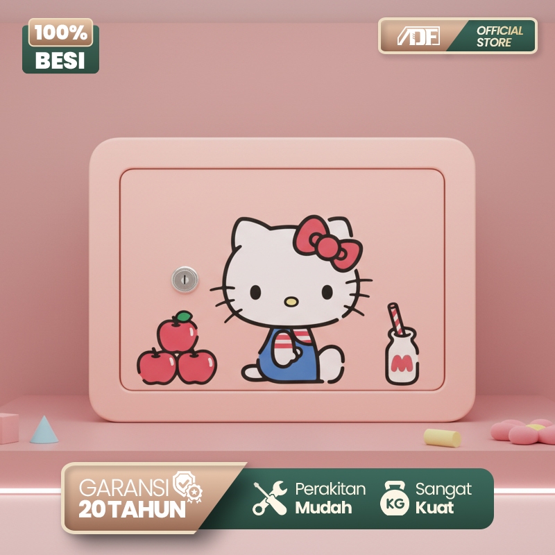 Brankas Mini Koin Brangkas Digital Brankas Celengan Tempat Penyimpanan Uang Besi Full Motif