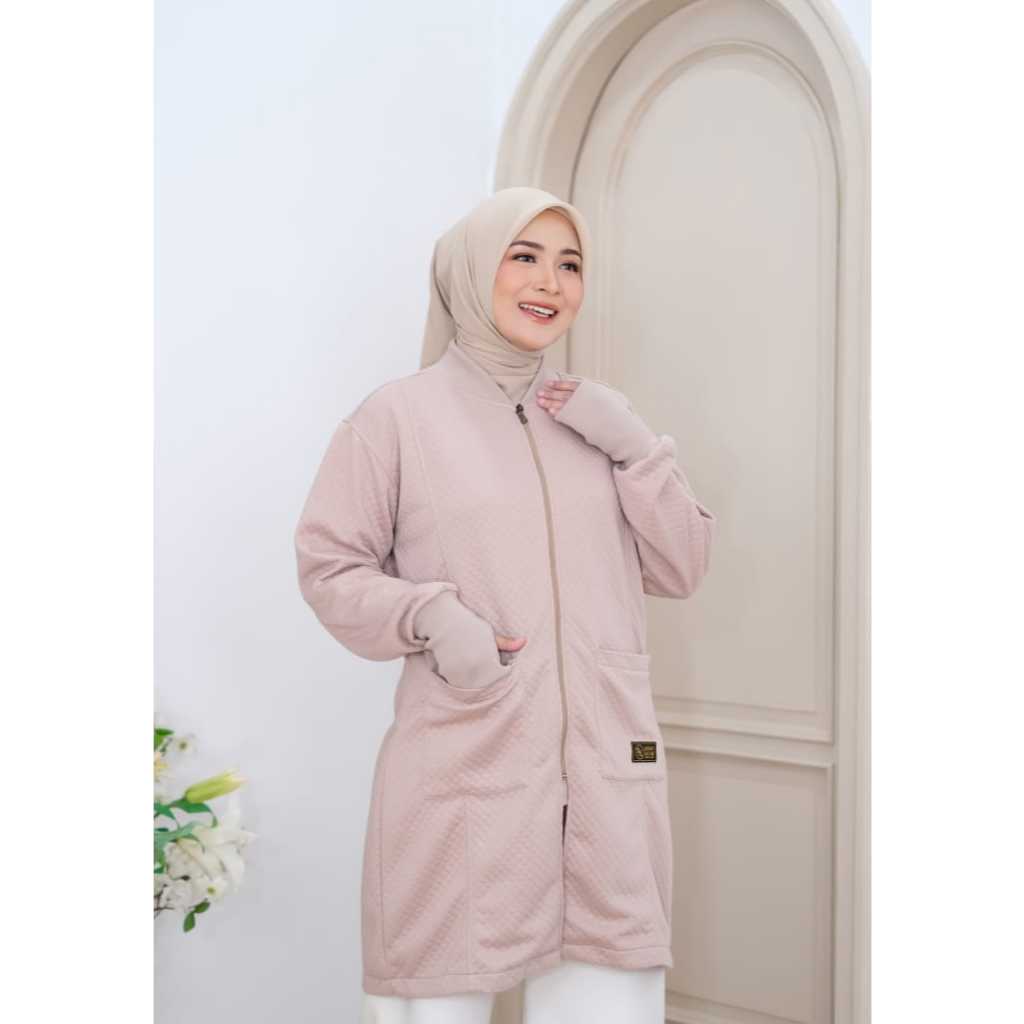 Sabrina series-Jaket hijabers Muslimah-Jaket Umroh Bahan Diamond