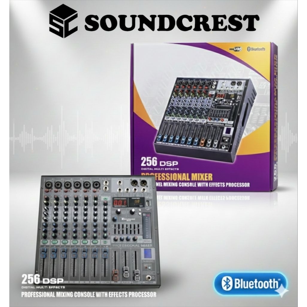 Power Mixer - Mixer Audio - Mixer 8 channel DSP256 SOUNDCREST