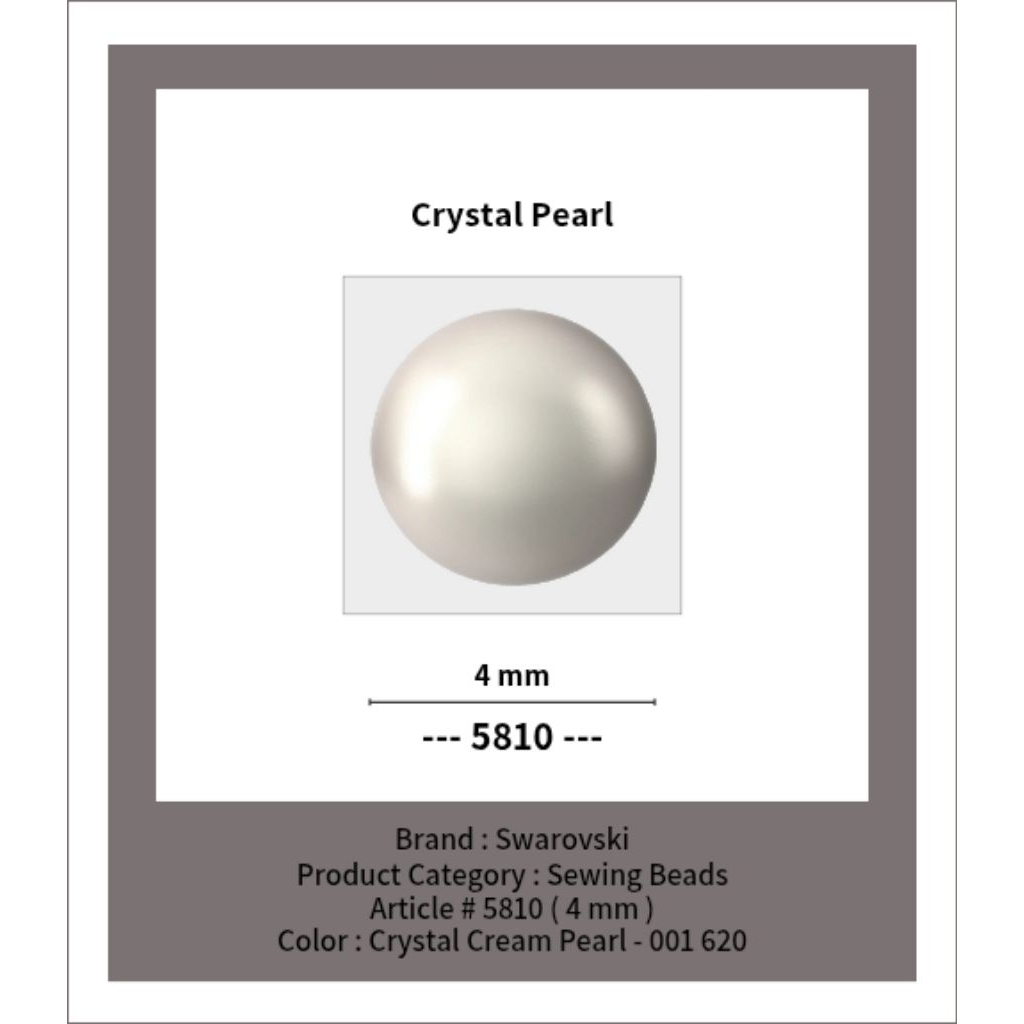 SWAROVSKI™ - Crystal Pearl - Article # 5810 - 4 MM - Swarovski Crystal - Kristal Swarovski - Crystal