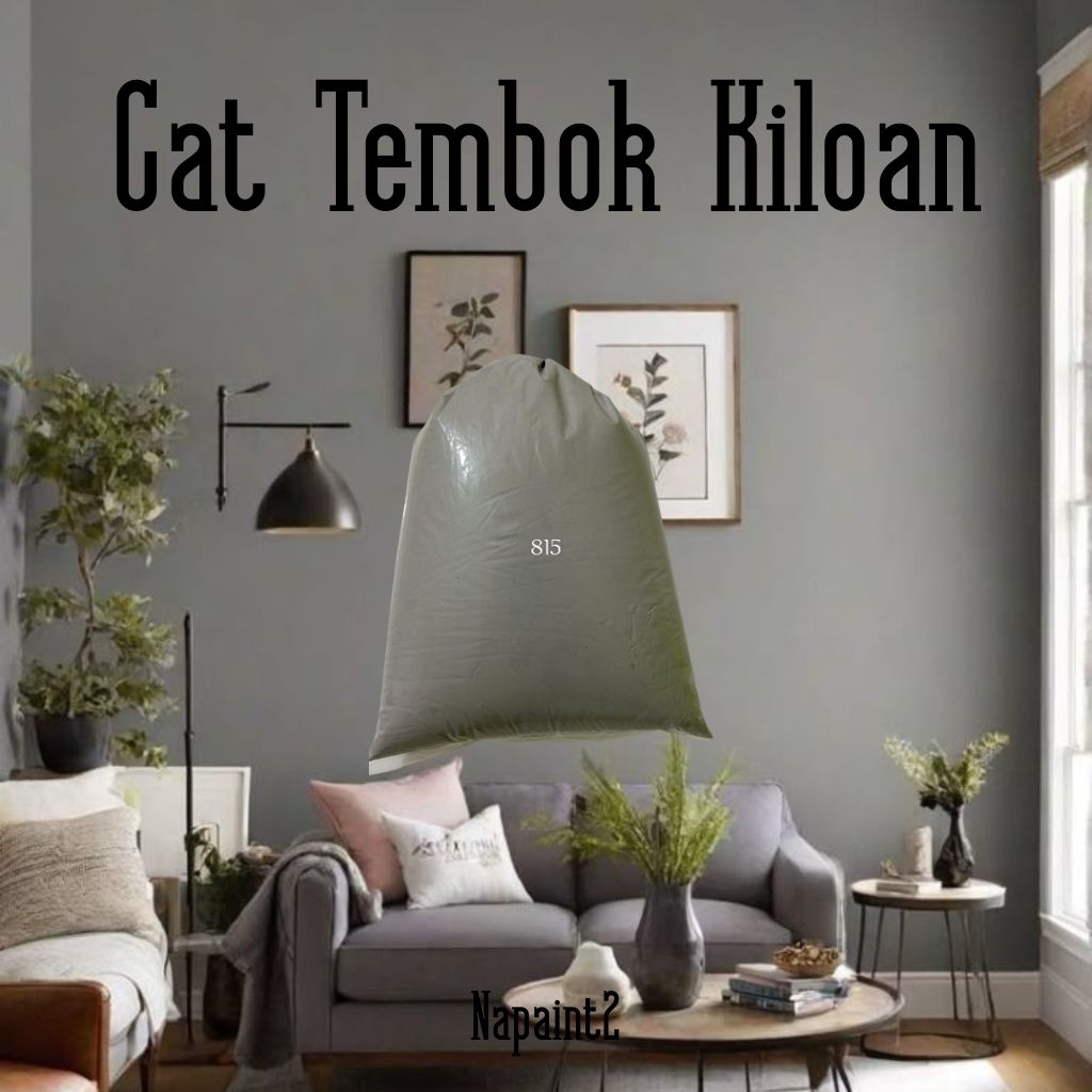 NA - Paint | Cat Tembok Kiloan Kualitas Super Warna Abu Muda Warna Aesthetic | 1 kg  (815)