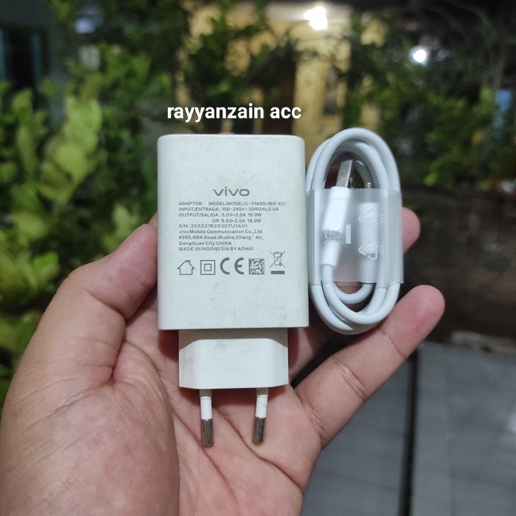 Charger Vivo 18 WATT VIVO Y21 Y22 Y21T Y21S Y33S  Fast Charging Original Copotan / Bawaan HP Origina