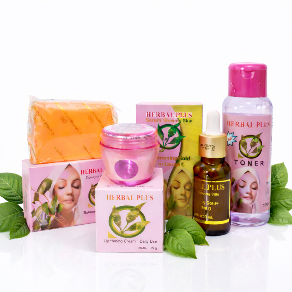 Herbal Plus Paket LENGKAP BPOM (isi Krim, Sabun, Toner dan Serum)