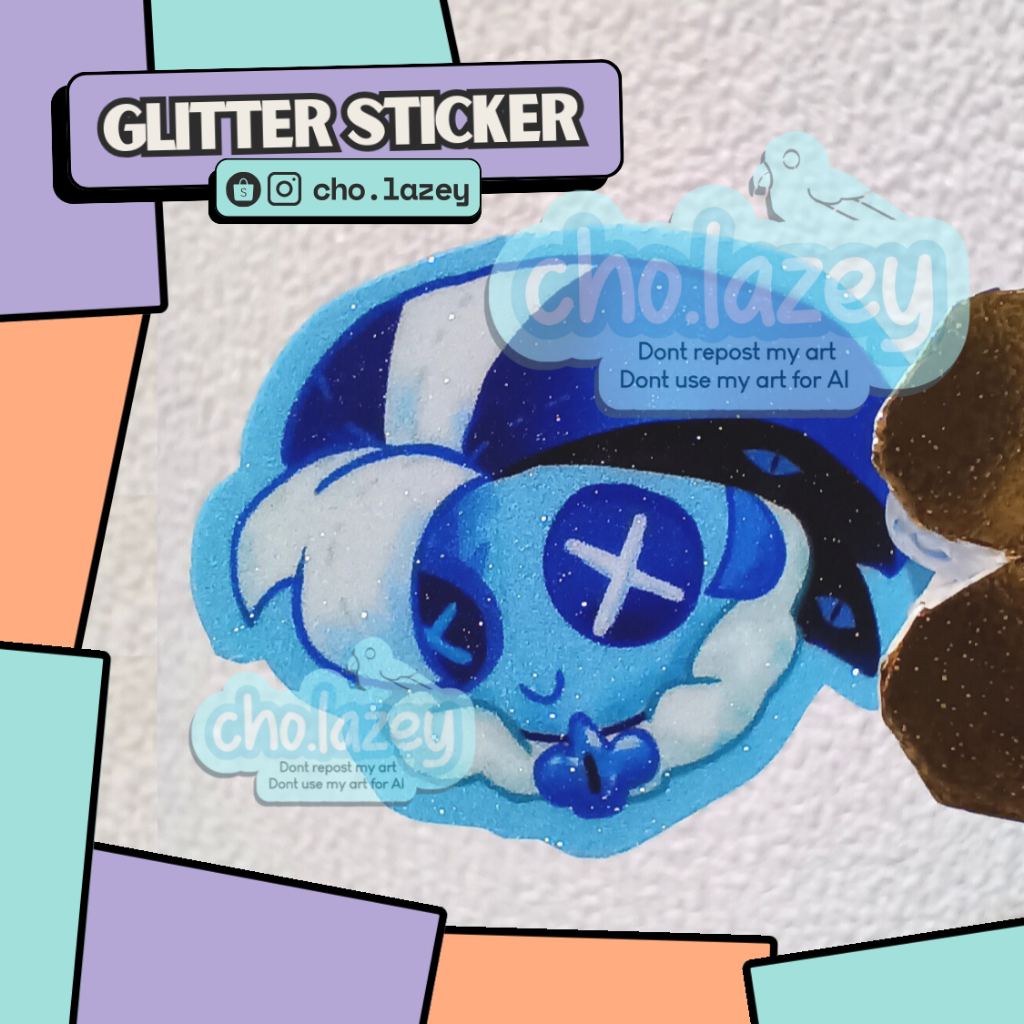 Fanmerch Cookie Run Kingdom Sticker glitter|glitter sticker dekorasi vinyl tahan air by cho.lazey