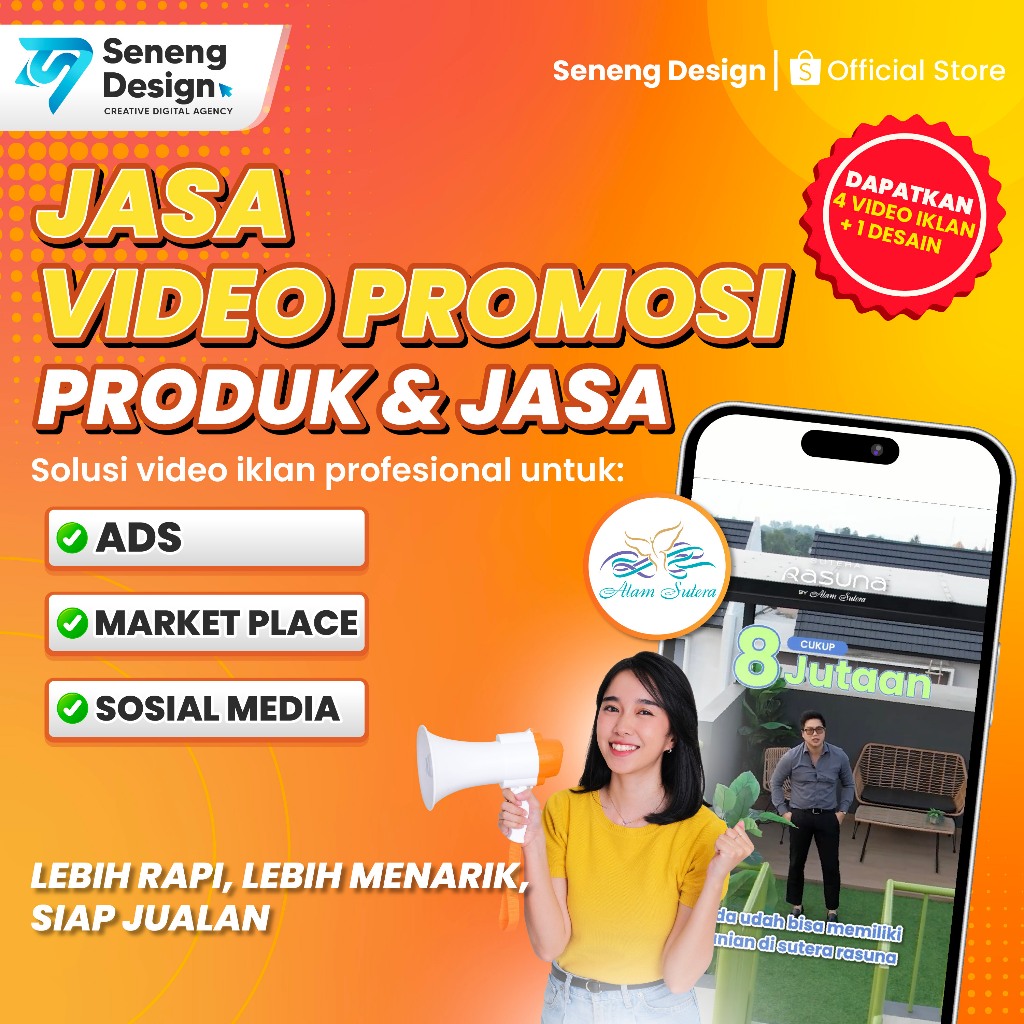 JASA VIDEO PROMOSI PROPERTI | RUMAH, HUNIAN, CLUSTER, APARTEMEN | UNTUK META, INSTAGRAM, FACEBOOK
