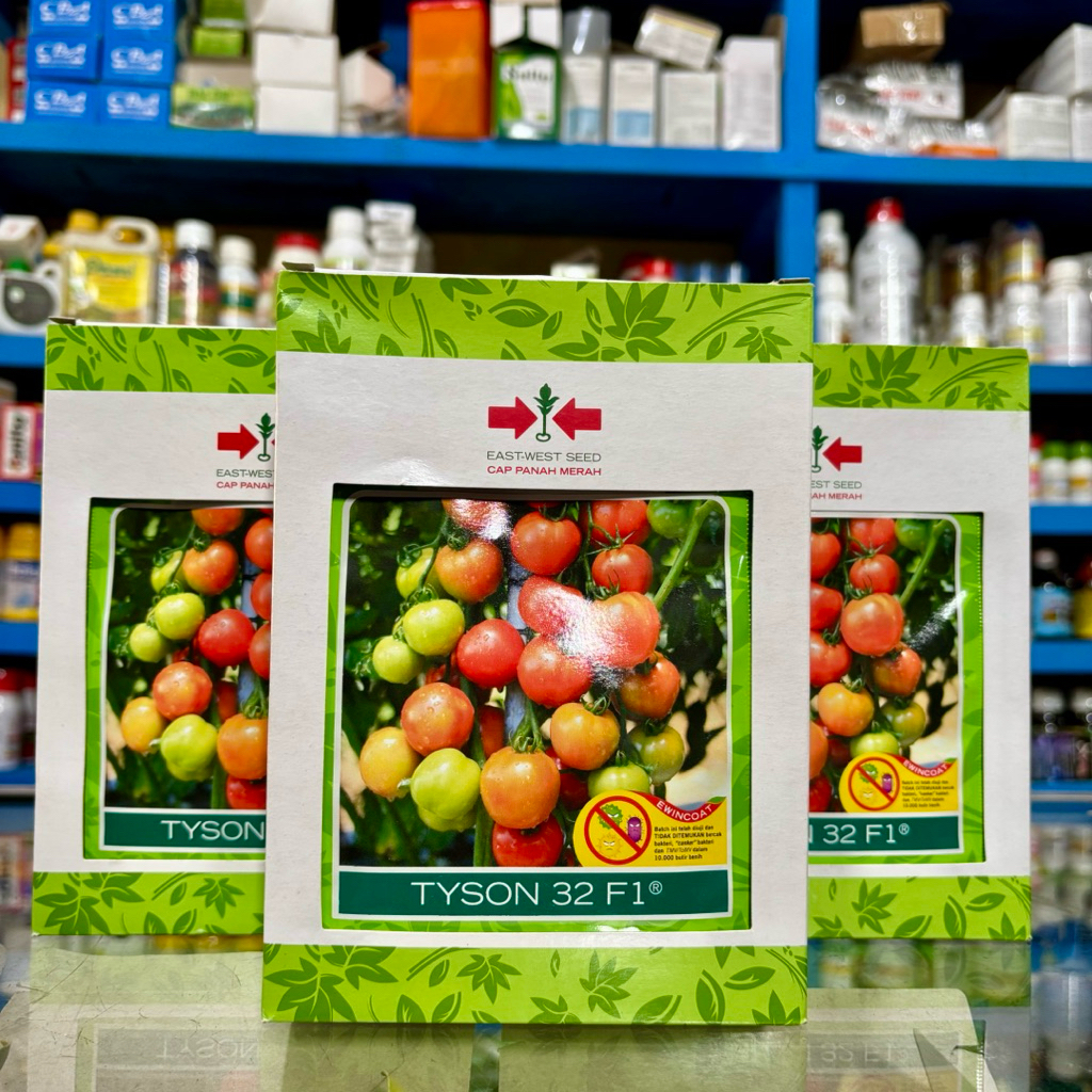 Benih Tomat TYSON 32 F1 Cap Panah Merah isi 1.750 Butir - Benih Bibit Tomat Tyson F1
