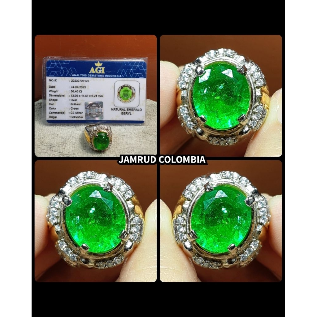 natural permata jamrud colombia kristal