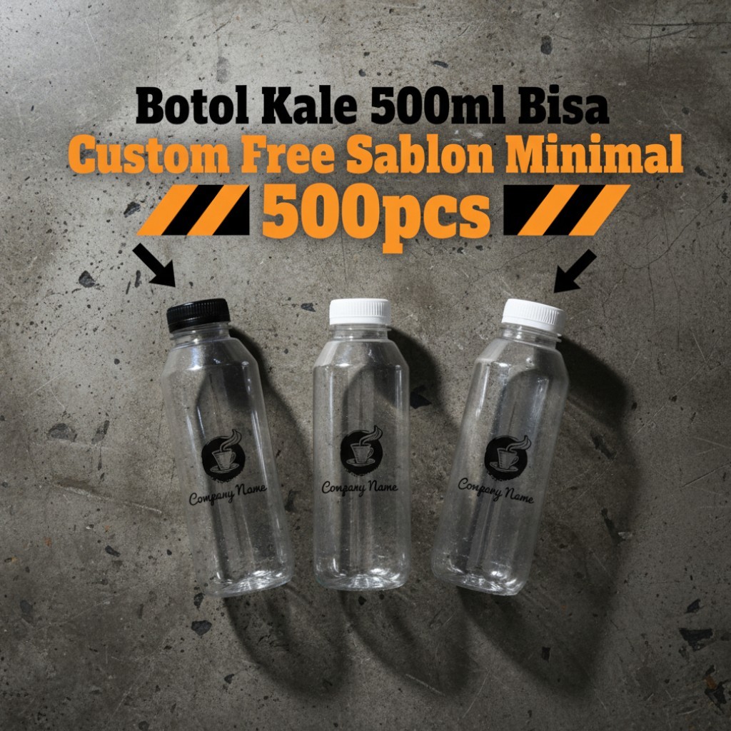 botol kale 500ml+sablon MINIMAL 500pcs