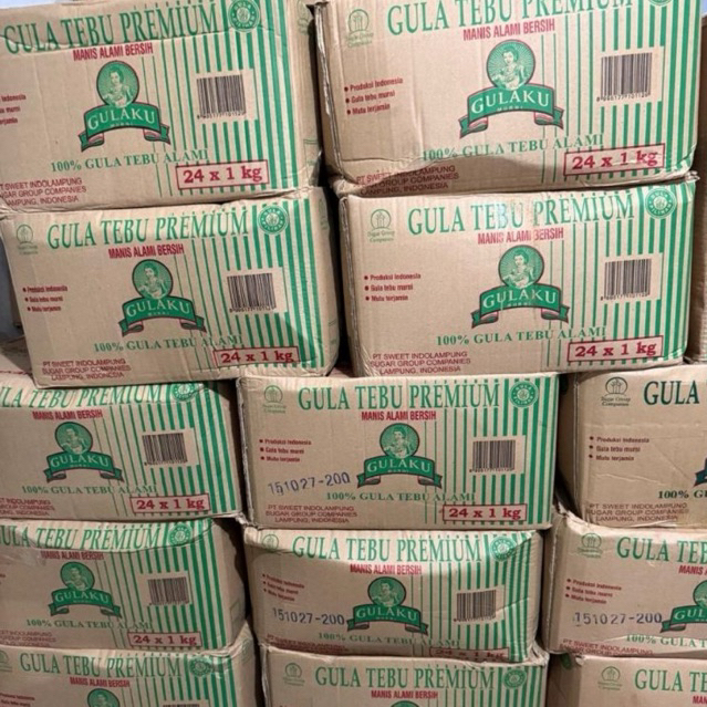 Gula pasir Gulaku putih 1kg ( 1 karton )