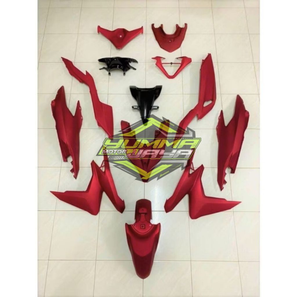 Cover body full halus motor honda vario all new 125/150 2018-2022 warna merah doff