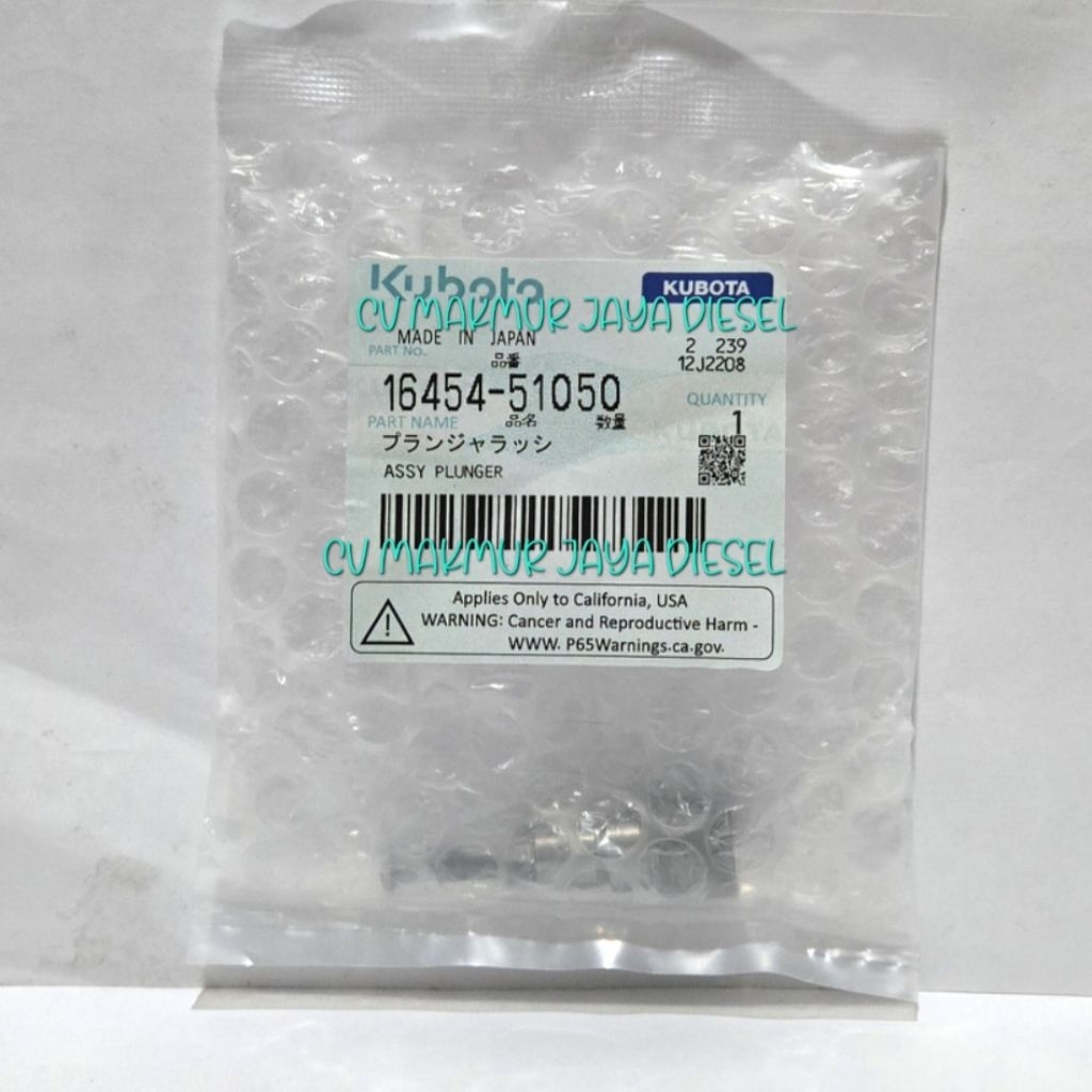 Assy Plunger V2403 16454-51050 Kubota
