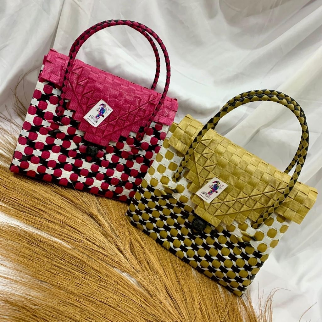 TAS ANYAMAN JALI - TAS ANYAM JALI SEGIEMPAT MOTIF PREMIUM