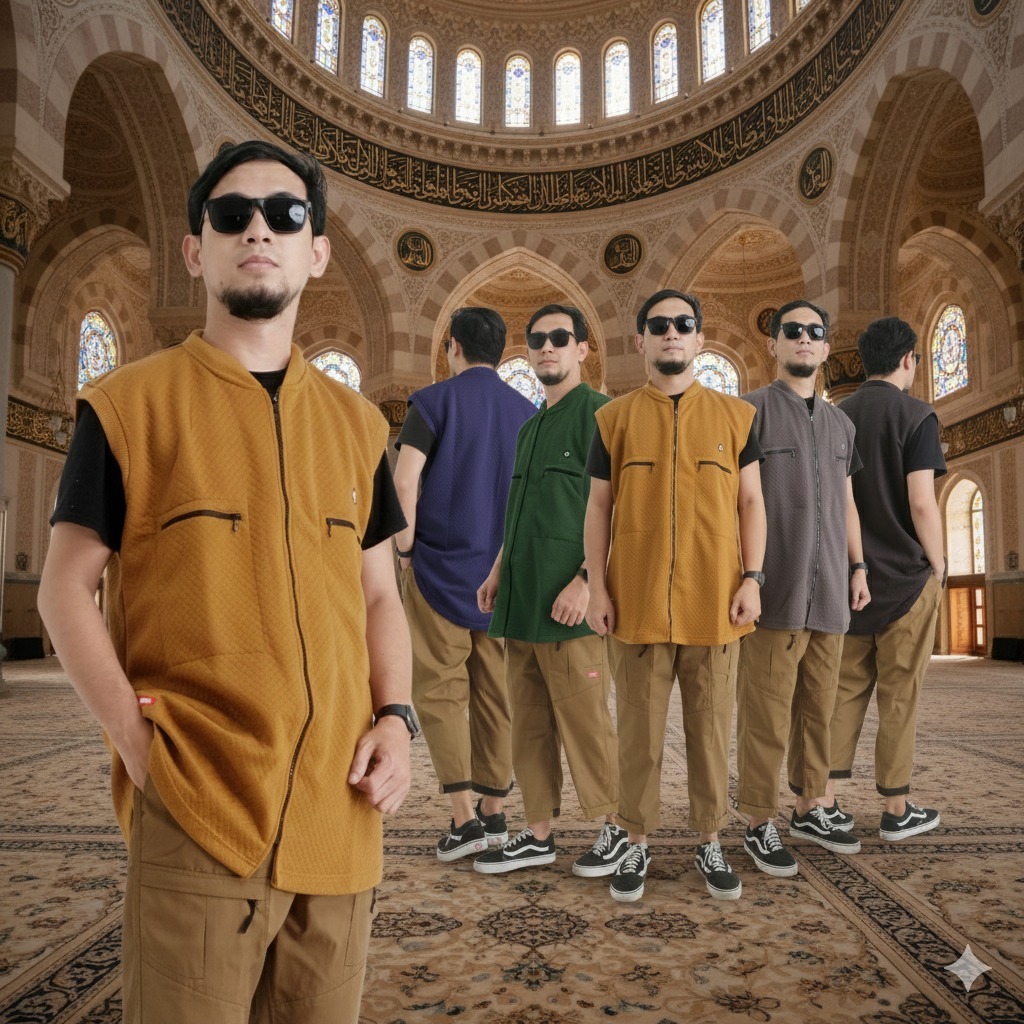 ROMPI MUSRI ROSAL POLOS / BAJU SHOLAT PRIA MURAH / BAJU KOKO MOTOR BAHAN FLEECE DIAMOND TEBAL