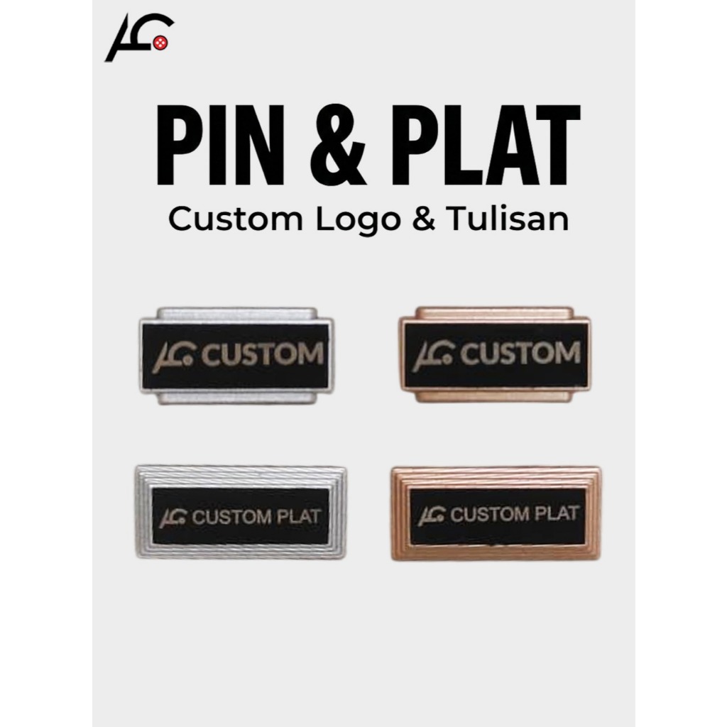 ( 50 - 200 ) Pcs Plat Pin Custom Mrek brand Logo Baju Koko Jubah Ekslusif