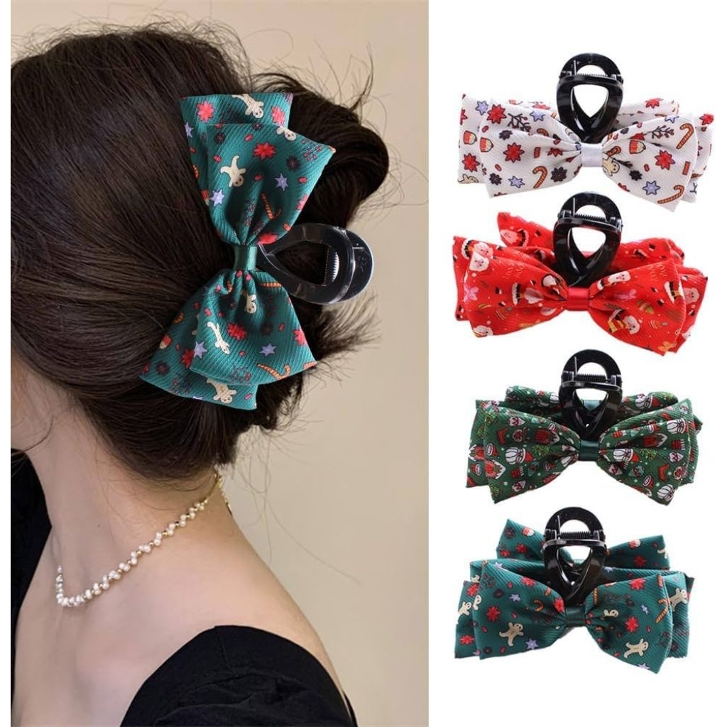 Jepit Rambut  Natal Hiasan Kepala Menggemaskan Hadiah Pesta Festival untuk Anak Perempuan Aksesoris 