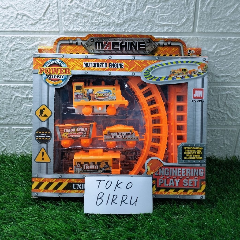 Mainan Kereta Truk Konstruksi - Ada Rel Bisa Jalan Pakai Baterai