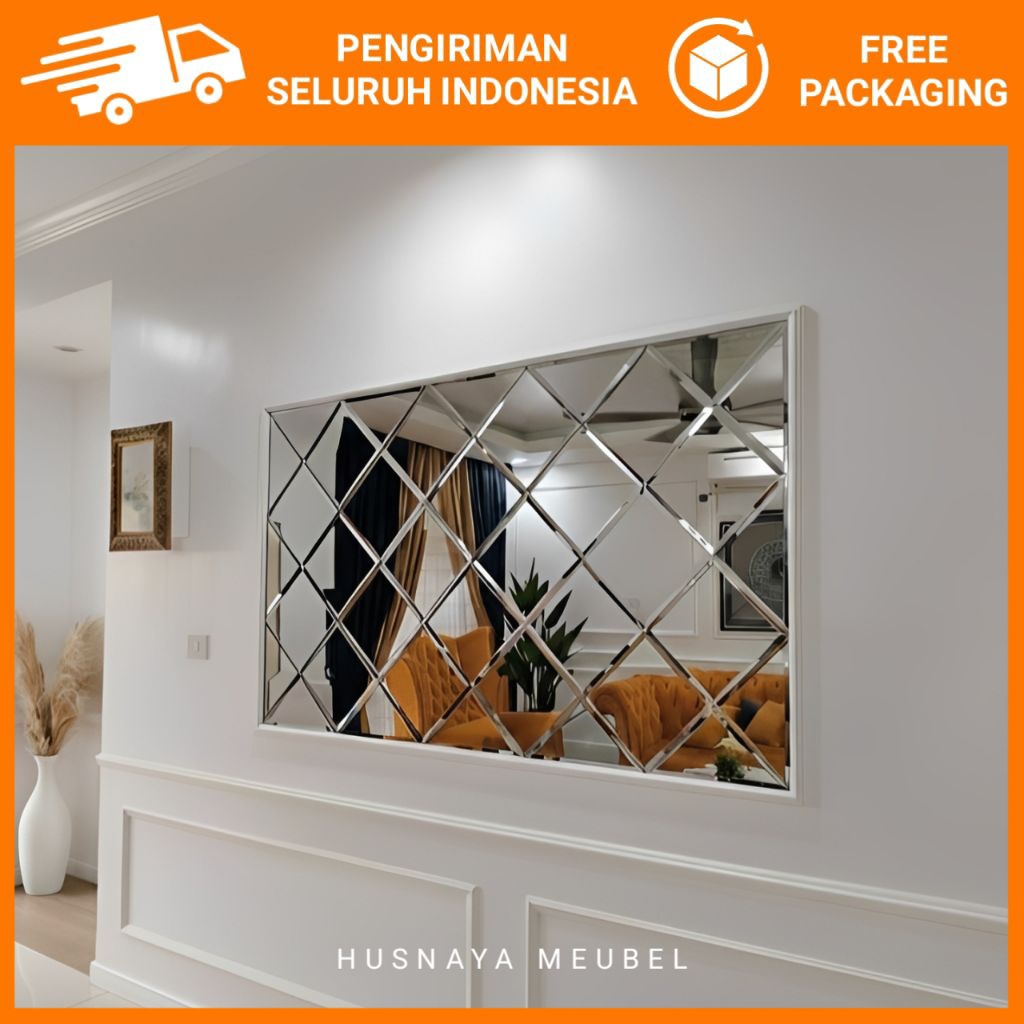CERMIN BEVEL DINDING AESTHETIC MURAH FULL BODY / KACA CERMIN DEKORASI DINDING BESAR