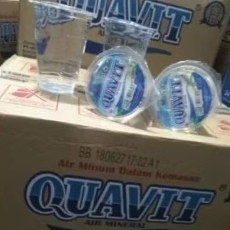 Quavit Air Mineral Gelas 220ml [ 1 Dus Isi 48 Gelas ]