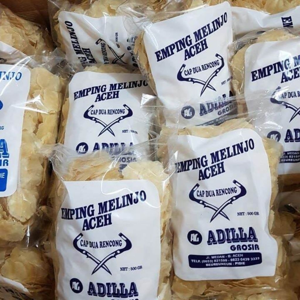 Emping Aceh Cap Dua Rencong Adilla 500Gr