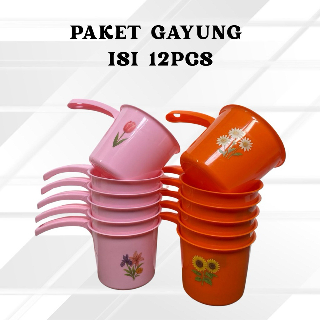 GROSIR isi 1lusin Gayung Mandi Murah Gayung Plastik Gayung warna Warni