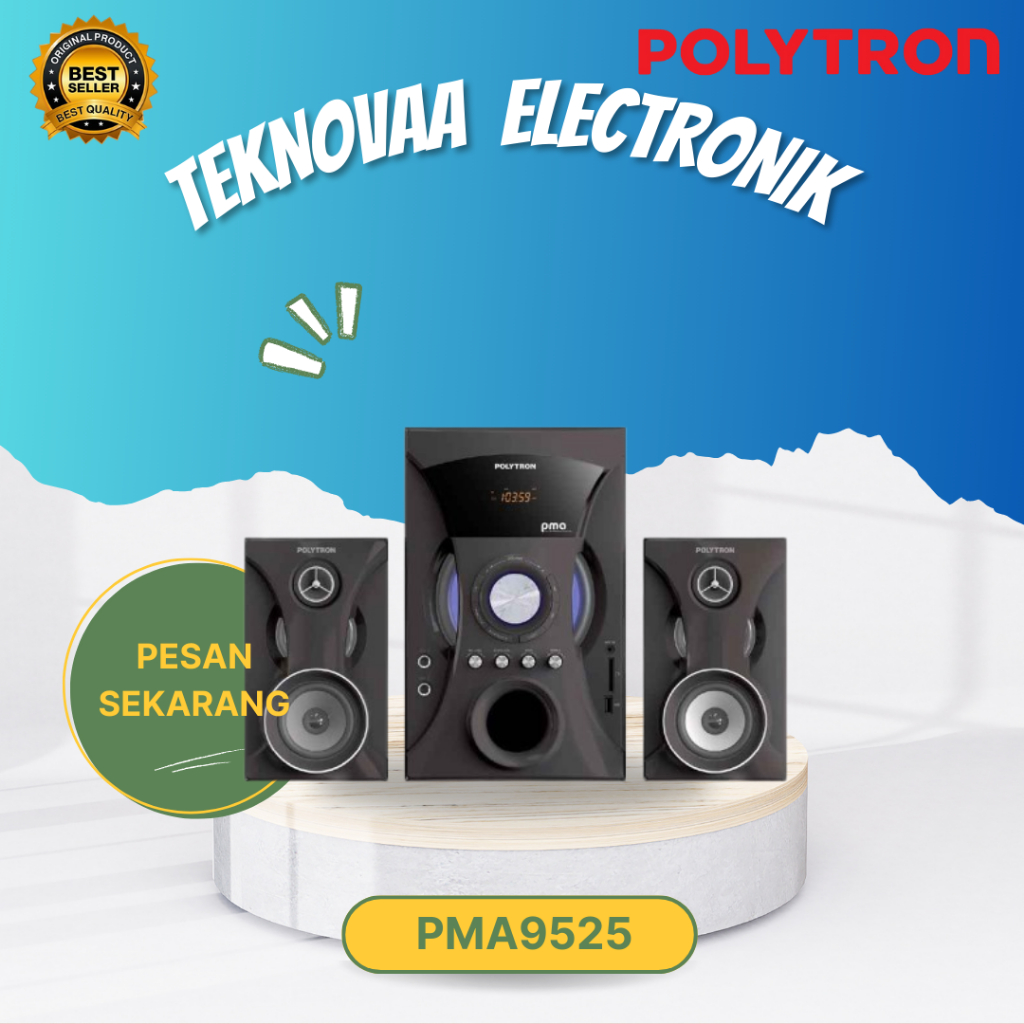 POLYTRON SPEAKER MULTIMEDIA PMA9525B/W/PMA-9525-B/W/PMA 9525 B/W/BERGARANSI RESMI/ORIGINAL
