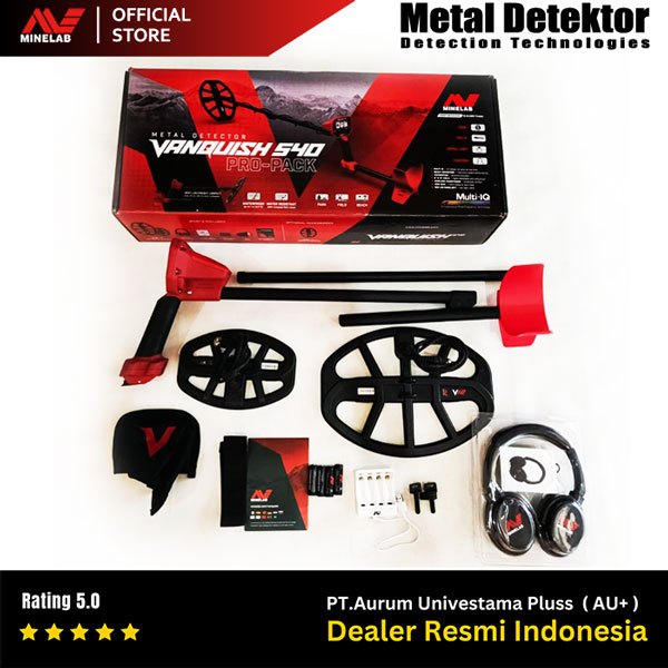 Minelab Vanquish 540 Pro Second RESMI - Metal Detector Second - Detektor Emas & Harta Karun & Logam 