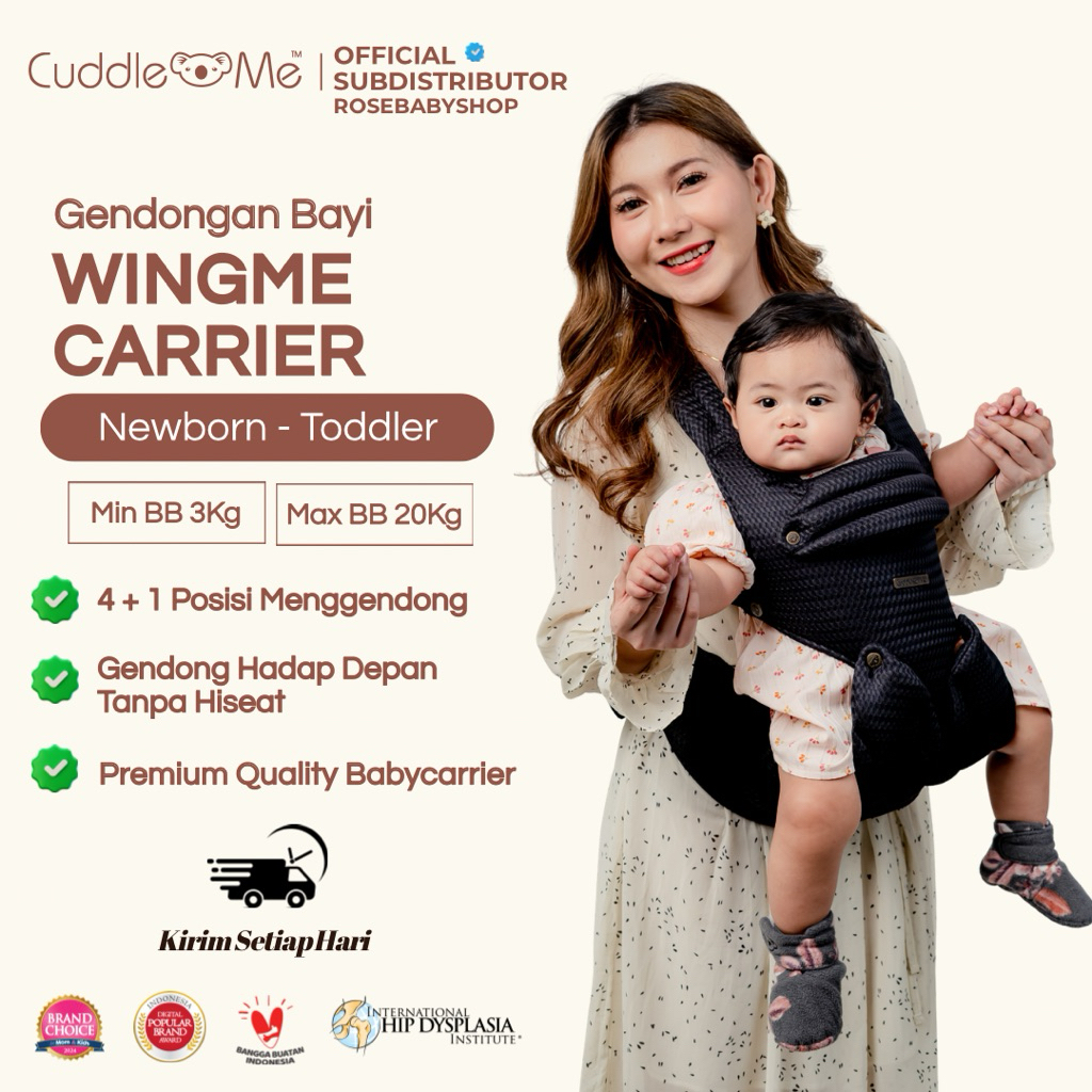 Gendongan Bayi Cuddleme Wingme Carrier SSC Hipseat Newborn Toddler