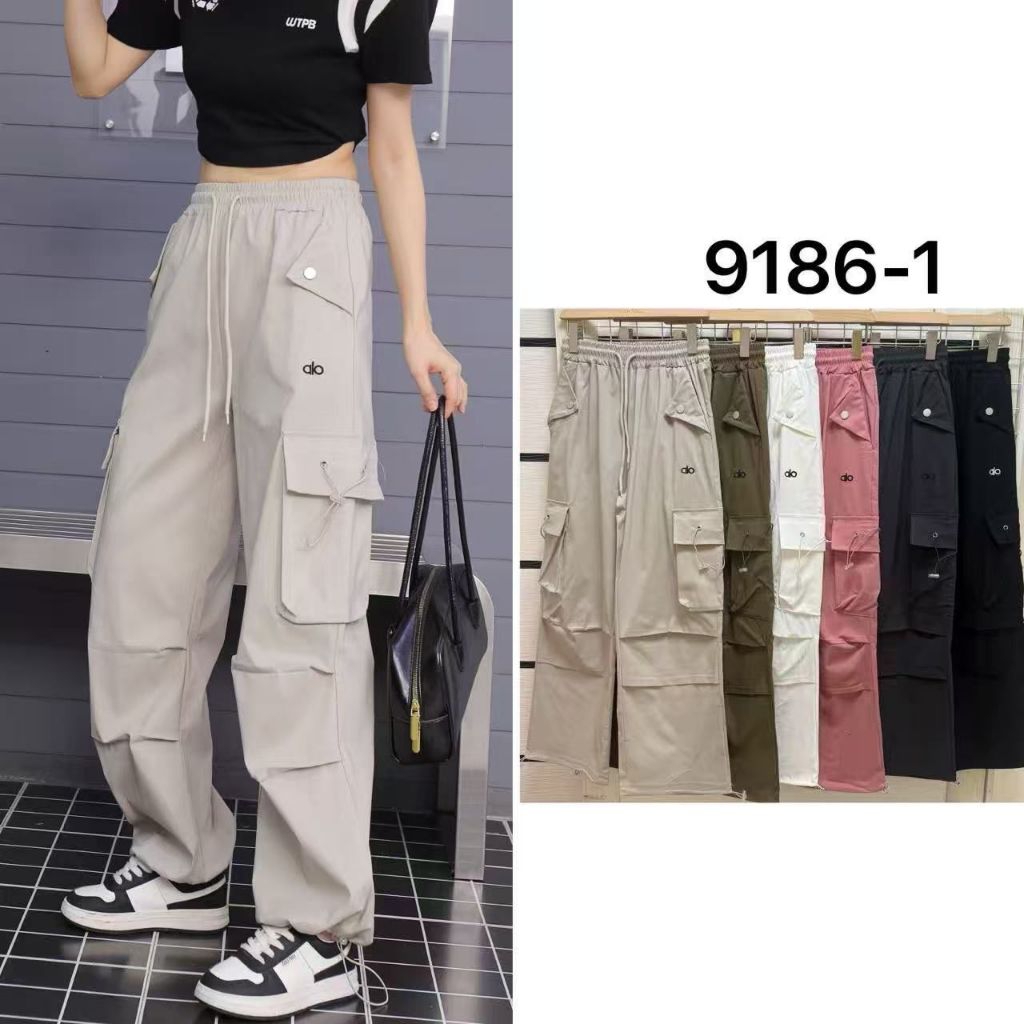 Celana kulot cargo 9186/ cargo alo  import/ celana panjang alo terbaruu