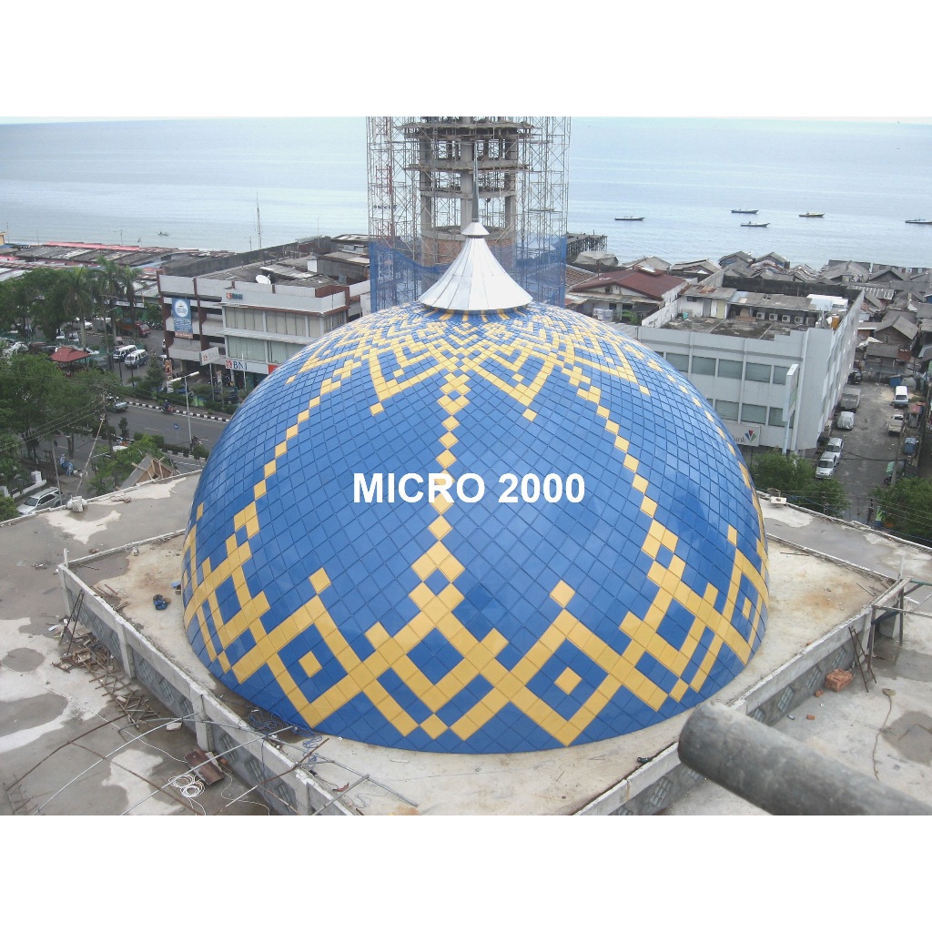 Kubah Masjid Galvalum 16 Meter – Rangka Galvanis Kokoh, Waterproofing 2 Lapis, Pilihan Ekonomis untu