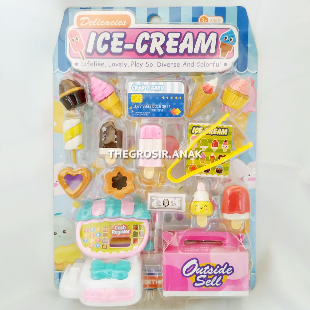 TGA Delicacies Ice Cream Cash Register Mainan Mesin Kasir Mini Toko Es Krim Cookies