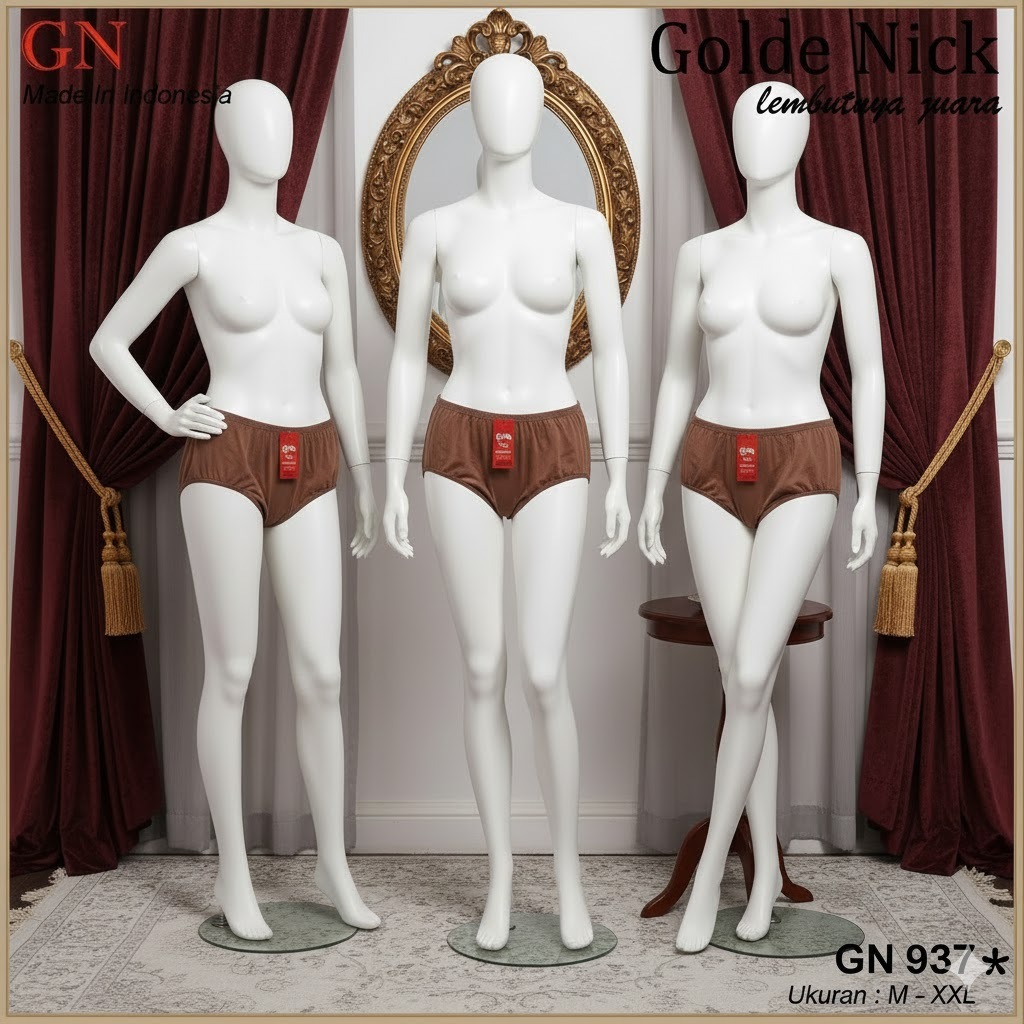 Celana Dalam Wanita Golden Nick 939 Warna Gelap Mix Dark Colors ( Isi 3 Pcs ) Celana Dalam Golden Ni
