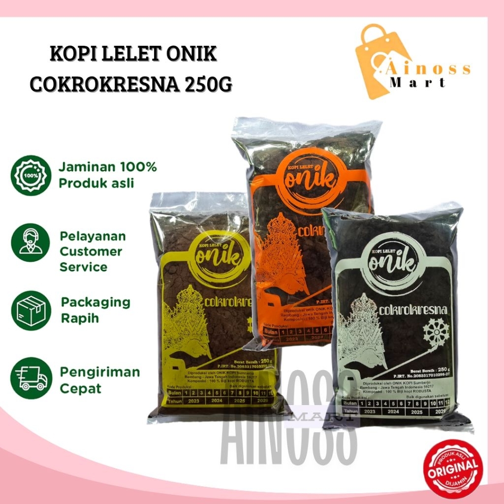 Ainoss Mart - Kopi Lelet Cap Onik Cokro Kresno Kemasan 250g Khas Rembang