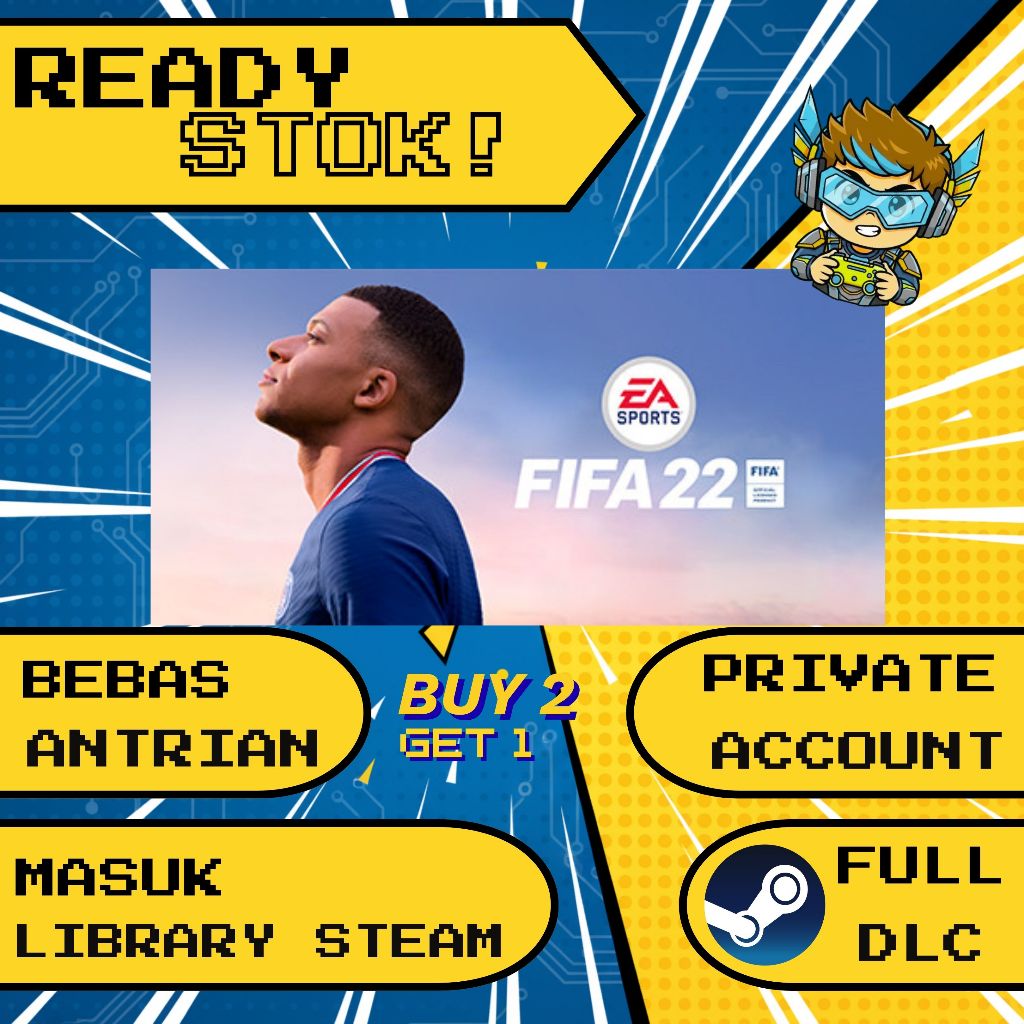 BELI 2 GRATIS 1 FIFA 22 Steam  Full Version + DLC  Private Non-Sharing Masuk Library